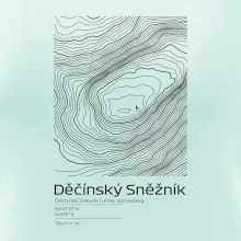 Děčínský Sněžník - vrstevnice v obdélníku