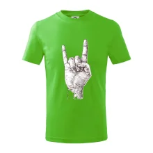 Rocková ruka kreslená