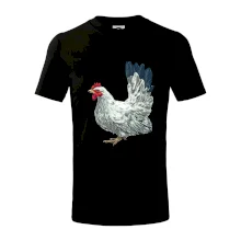 Slepice kreslená bílá