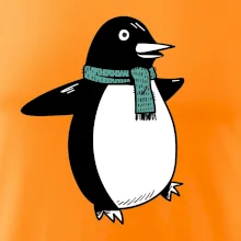 Tučňák se zelenou šálou