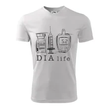 D I A life - kreslený insulin injekce a glukometr