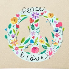 Peace and love symbol