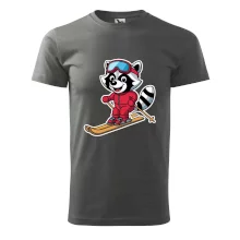 Mýval na lyžích - kreslený