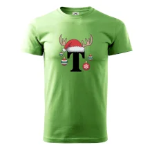 Vanoční rodinná trička - písmeno a čepice