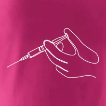 Ruka a injekce jedním tahem