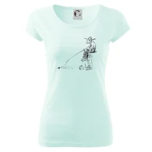 Kreslený rybář na pařezu