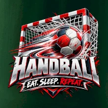 Házenkářský míč v brance eat sleep repeat