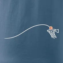 Minimalistická trajektorie míče do koše