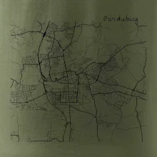 Mapy měst černobílé Pardubice