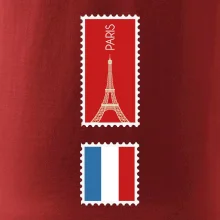 Paříž známka barevná