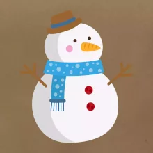 Sněhulák se šálou