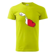 Mapa Malta s vlajkou