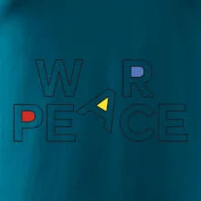 War, peace - barevný nápis