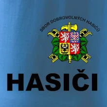 SDH znak + nápis + nápis hasiči na zádech