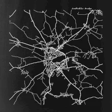 Černobílá mapa  Jindřichův Hradec (37701)