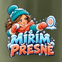 Rodinná vánoční trička - Mířím přesně máma sněhová bitva