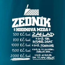 Hodinová mzda zedník