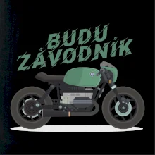 Budu závodník  zelený cafe racer