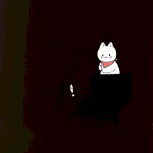 Kočka s rybou v kapse