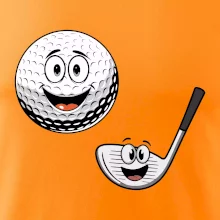 Parové triko - Golfová hůl a míček