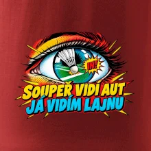 Badminton soupeř vidí aut já lajnu