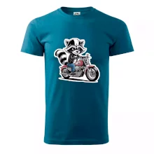 Mýval na motorce kreslený