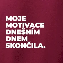 MOJE MOTIVACE DNEŠNÍM DNEM SKONČILA.
