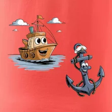 Parové triko - Loď a kotva