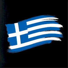 Řecko vlajka - štětkou