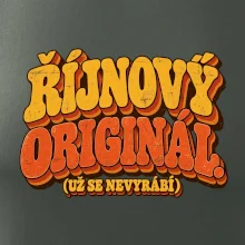 Říjnový originál už se nevyrábí retro nápis