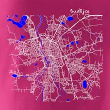 Budějce  - Mapa s vodními toky