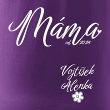 Máma od roku + jména dětí dole vlevo