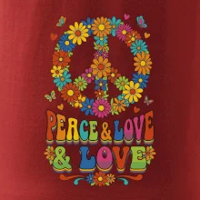 Peace and love - na výšku s květy