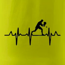 EKG stolní tenista stojící