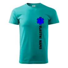 Hvězda života - vlastní nápis vpředu a vzadu