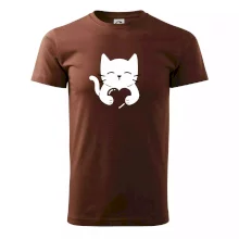Kočka drží srdce