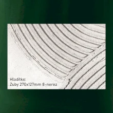 Hladítko zuby 270x127mm 8 nerez