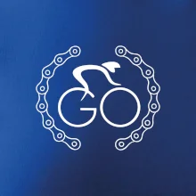 Logo cyklisty a řetěz