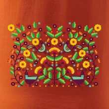 Folklor - barevně kvetiny obdélník