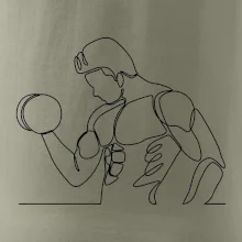 Fitness muž jedním tahem