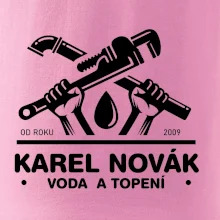 Instalatér - Překřížené klíče vlastní nápis