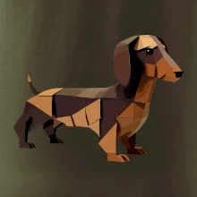 Jezevčík - slepený z papíru