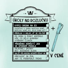 Vintage nápis Triko na rozlučku s úkoly pro ženicha