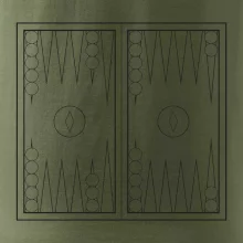 Backgammon černobílý