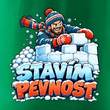 Rodinná vánoční trička - Stavím pevnost táta sněhová bitva