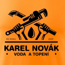 Instalatér - Překřížené klíče vlastní nápis