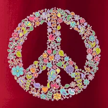 Peace symbol lístečky