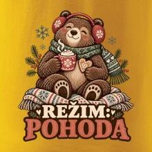 Rodinná vánoční trička - Režim pohoda zimní medvědice máma