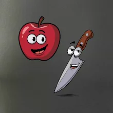 Parové triko - Jablko a nůž