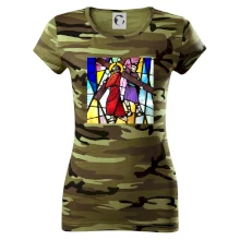 Vitráž - Ježíš a kříž